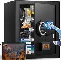 Tresor Safe Geldschrank 60L mit Fingerabdruck Feuerfest NEU