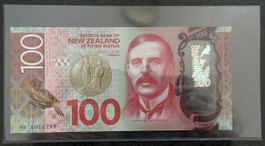 Seltene Neuseeland Banknote 100 Dollar, Top Zustand!