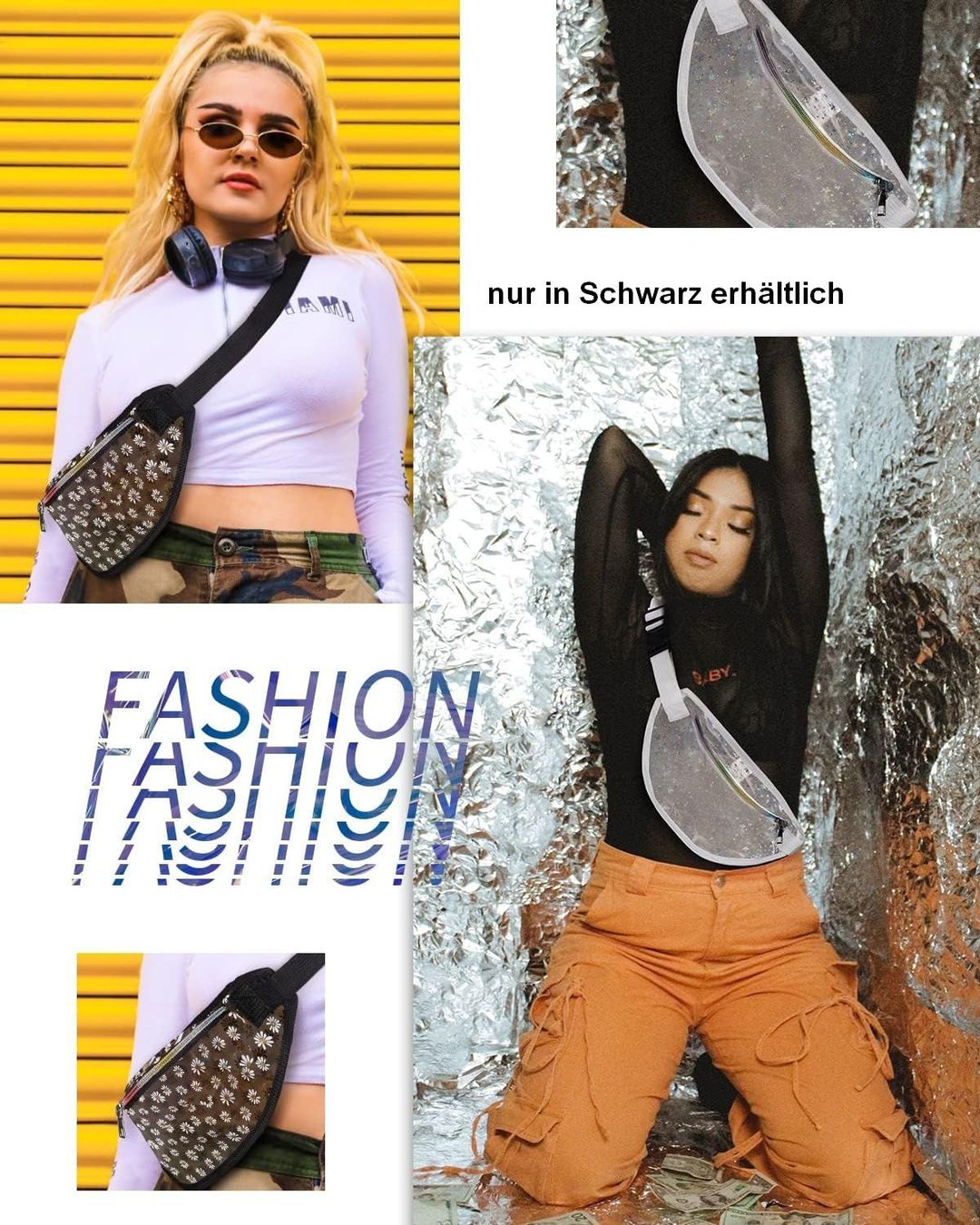 Taschen für Damen: Livacasa Bauchtasche transparent schwarz – Neu und originalverpackt aus Zürich von buyfinest 2