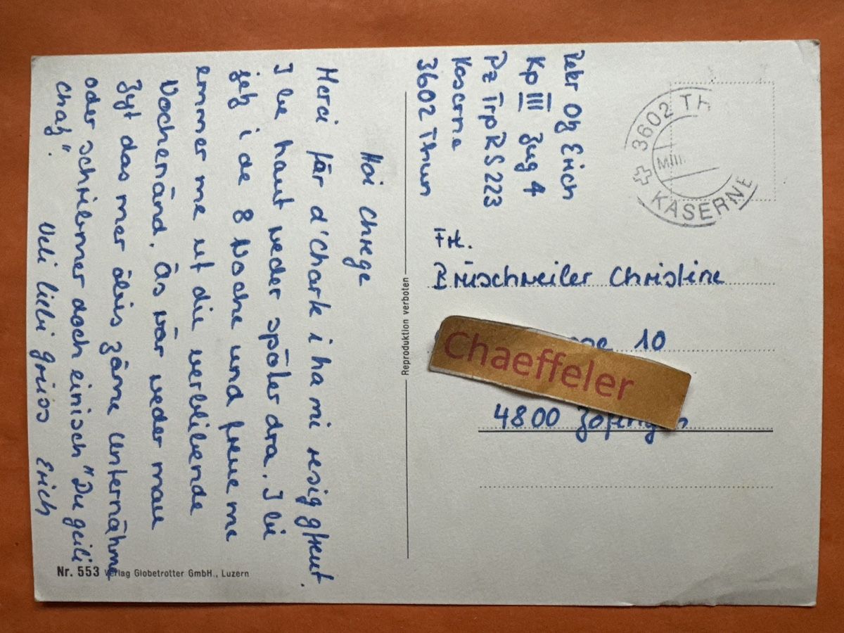 Cartoline postali: CH Armee Postkarten Humor. Feldpost – Usato da Zürich venduto da Chaeffeler 1