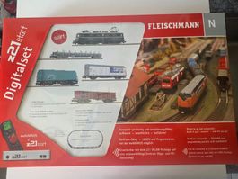 Digitales N-Startset mit SBB Güterzug, Ae 6/6, MultiMaus+z21