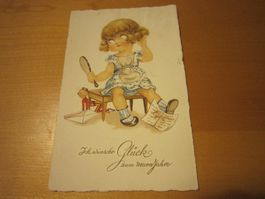 No 10 Schöne Antike Postkarte Kind Wünsche AB NUR 75 RP