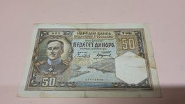 Seltene Jugoslawische 50 Dinara Banknote, 1931, Top Zustand!