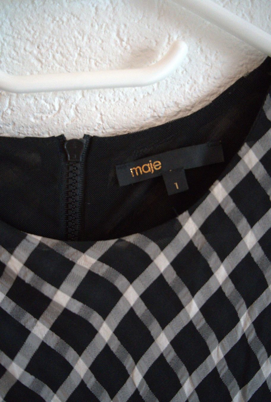 Maje Vestiti: Cocktailkleid schwarz-weiss Karomuster – Nuovo (secondo la descrizione) da Treiten venduto da Chrusi2 4