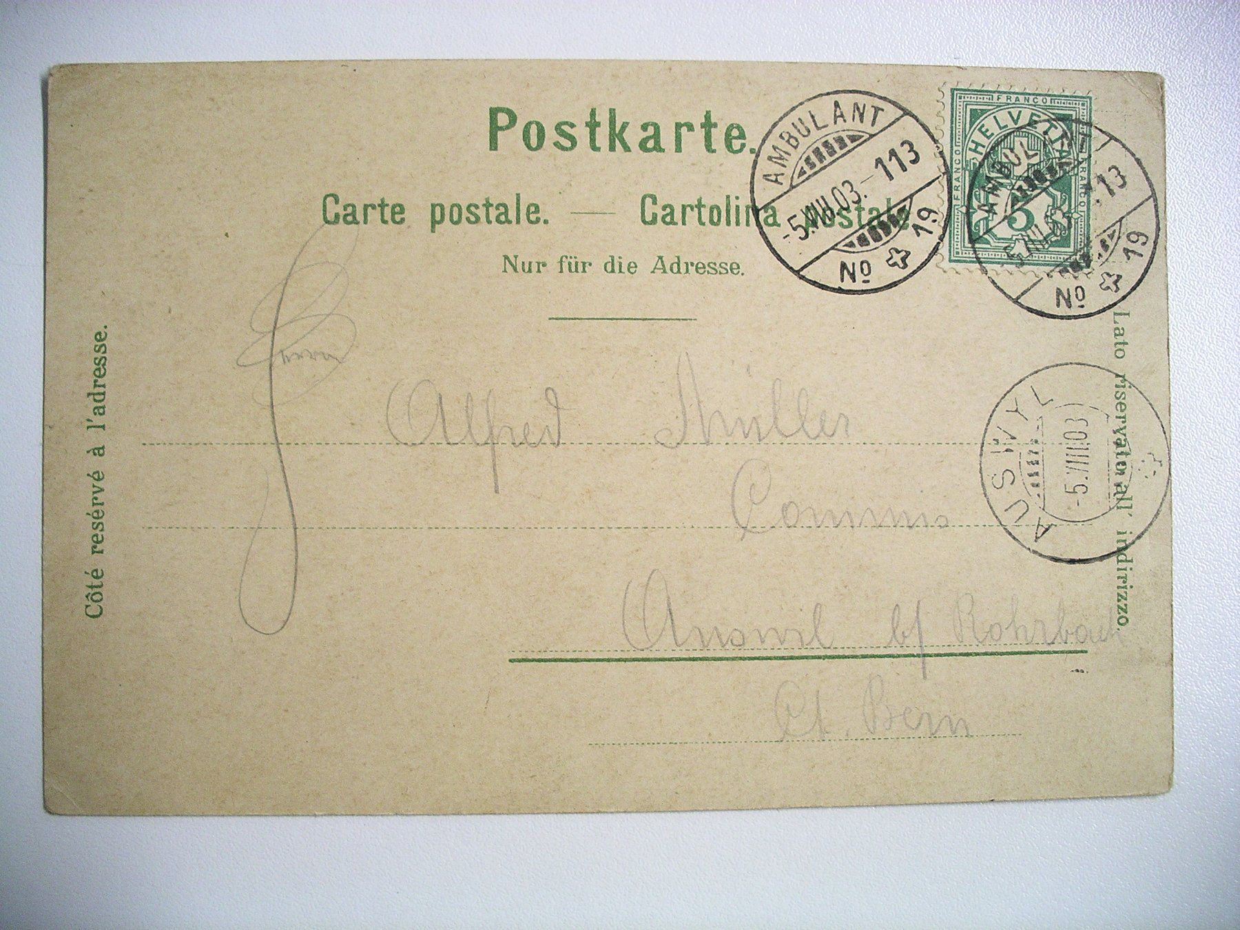Cartes postales: farbigeLithoAK  ZUZWIL – D'occasion à Oberhofen am Thunersee par luuping99 2