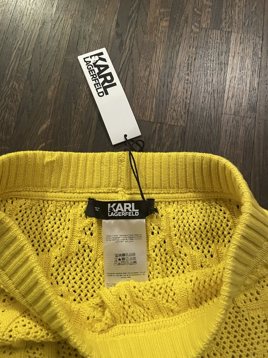 Karl Lagerfeld Pantaloni: Karl Lagerfeld Strickshorts, GelbGr. L – Nuovo e nell'imballaggio originale da Zürich venduto da Claudia0174 2