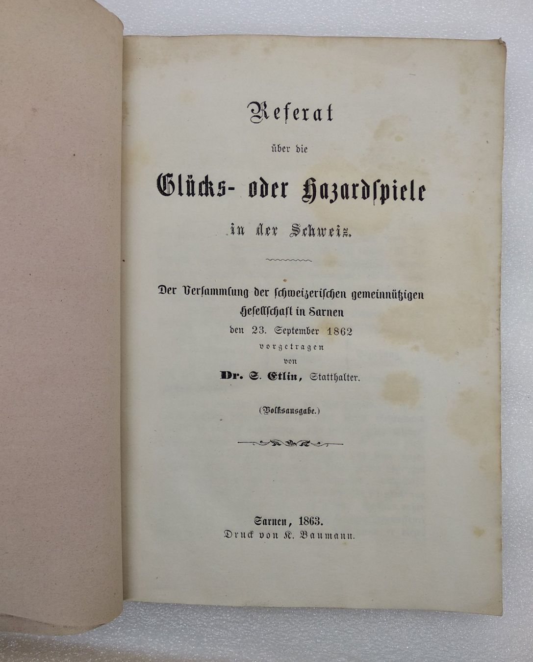 Libri: GLÜCKS- UND HAZARDSPIELE 1863 – Usato da Goldach venduto da Gaip 4