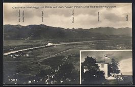 Meldegg, Blick auf den neuen Rhein und S