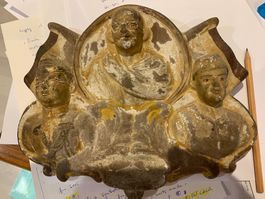 Rare Gandhi, Nehru & Bose Indien Freiheit Relief-Plakette