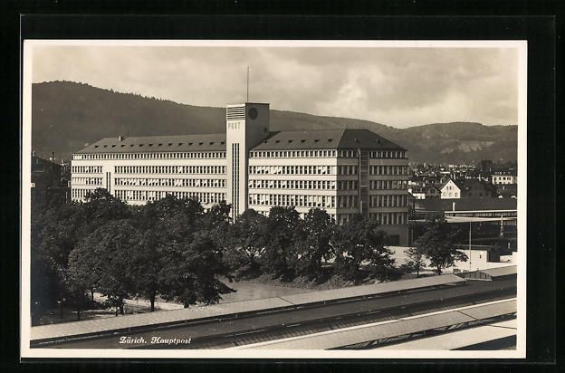 Cartoline postali: AK Zürich, Hauptpost – Usato da Berlin venduto da bartko-reher