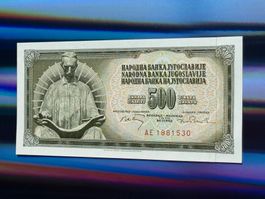 Belgrad 1970 - Jugoslawien - 500 Dinara UNC - Nikola TESLA