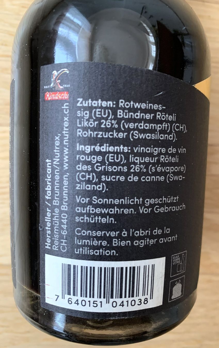 Vino: BÜNDNER RÖTELI ESSIGZUBEREITUNG - APERITIV-DRESSING – Nuovo (secondo la descrizione) da Birsfelden venduto da Emporio82 4