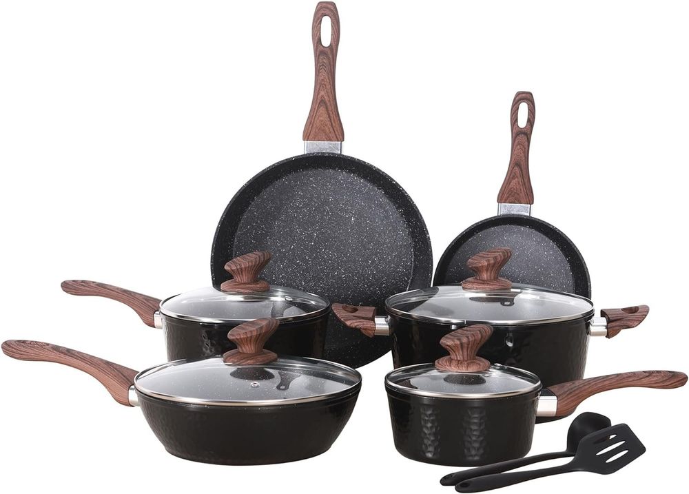 DishDelight Induktion Töpfe Set 30-teilig - Granit Antihaft Kochgeschirr