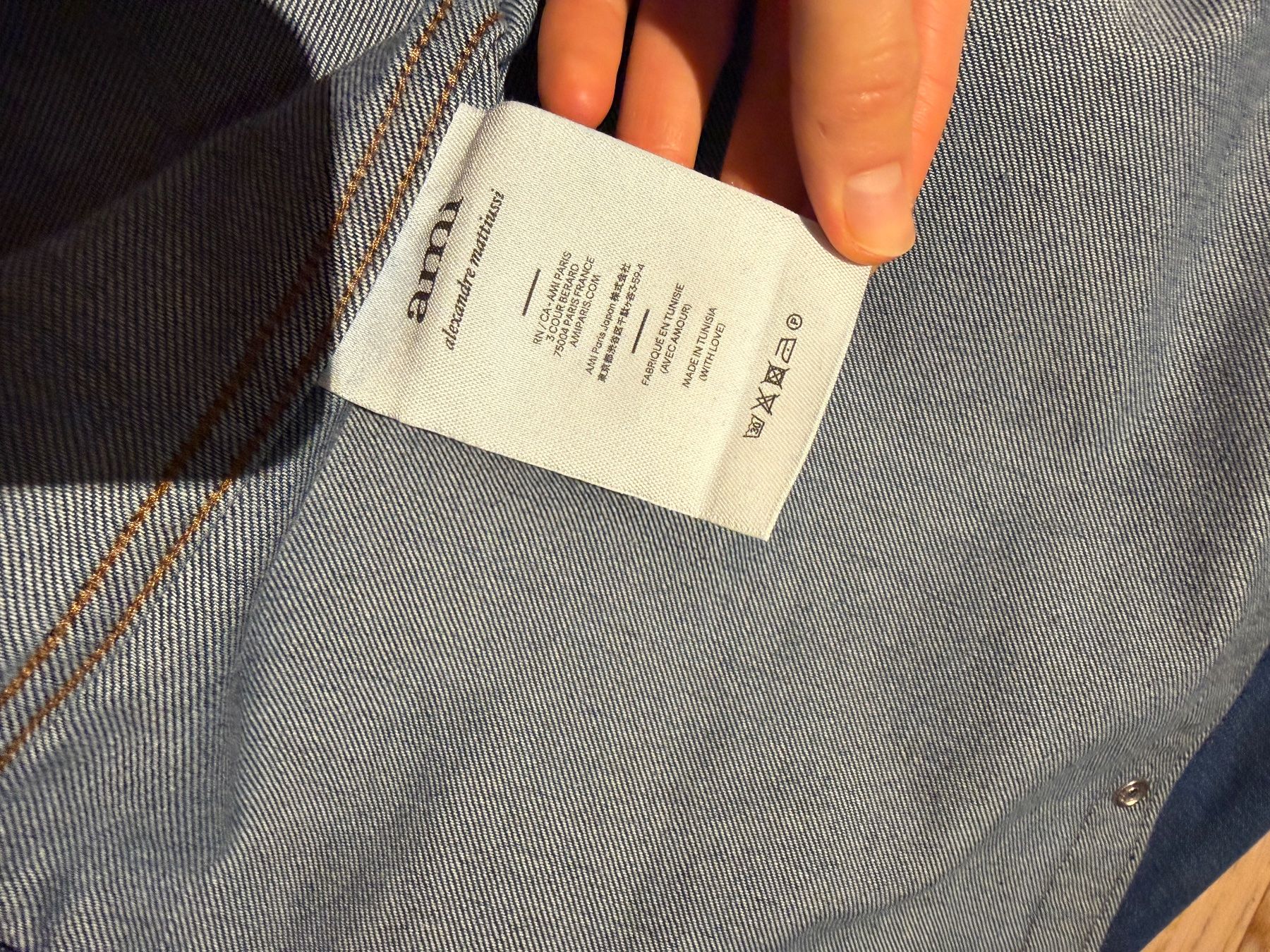 Camicie: AMI DE COEUR HEMD AUS BLAUER DENIM-BAUMWOLLE – Nuovo (secondo la descrizione) da Hettlingen venduto da blu_tb6z 2