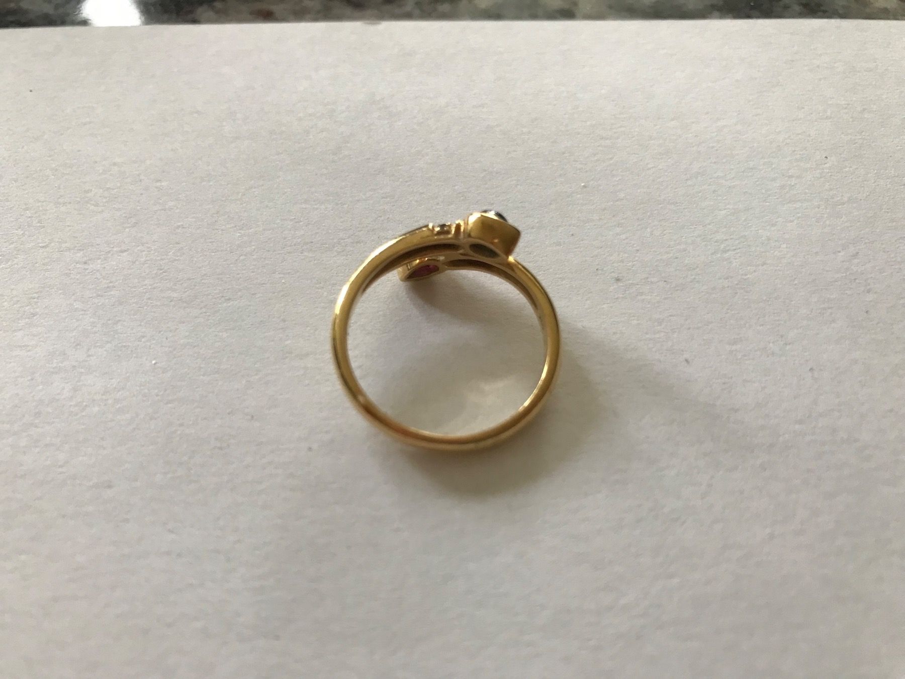 Anelli: Goldring mit Edelsteine und Brillant – Usato da glattbrugg venduto da tto_9tyc 3