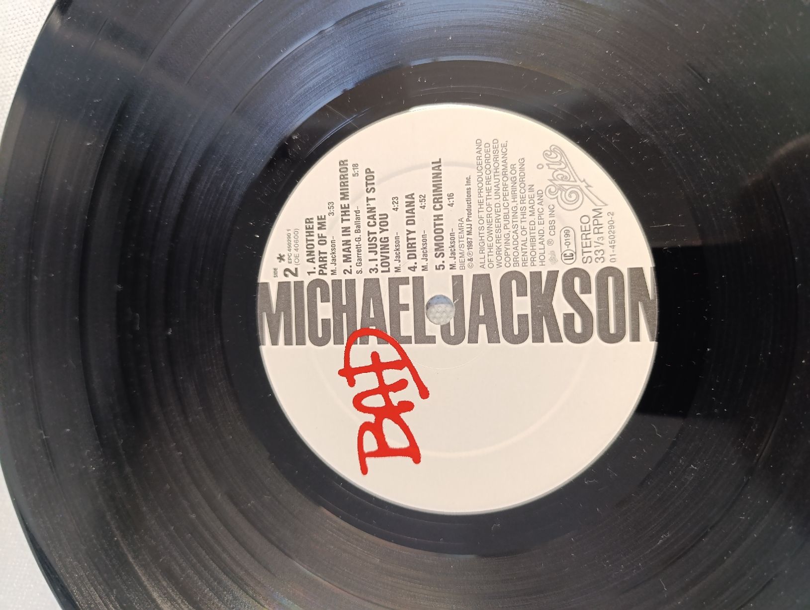 Dischi in vinile: Michael Jackson "BAD", album original de 1987 – Usato da Avry-sur-Matran venduto da dav_nm5p 8