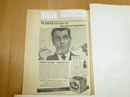 Werbung, Planta Margerine aus reinen Pflanzenfetten 1955