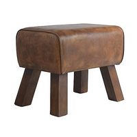 FuhrHome Hocker Bock VALENCIA Leder rosebrown