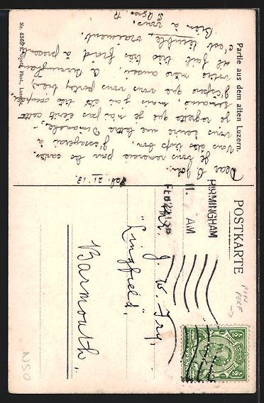 Cartoline postali: Luzern, Strassenpartie mit Cigarren Hand – Usato da Berlin venduto da bartko-reher 1
