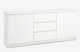 JYSK LIMFJORDEN Sideboard Weiss – 2 Türen / 3 Schubladen