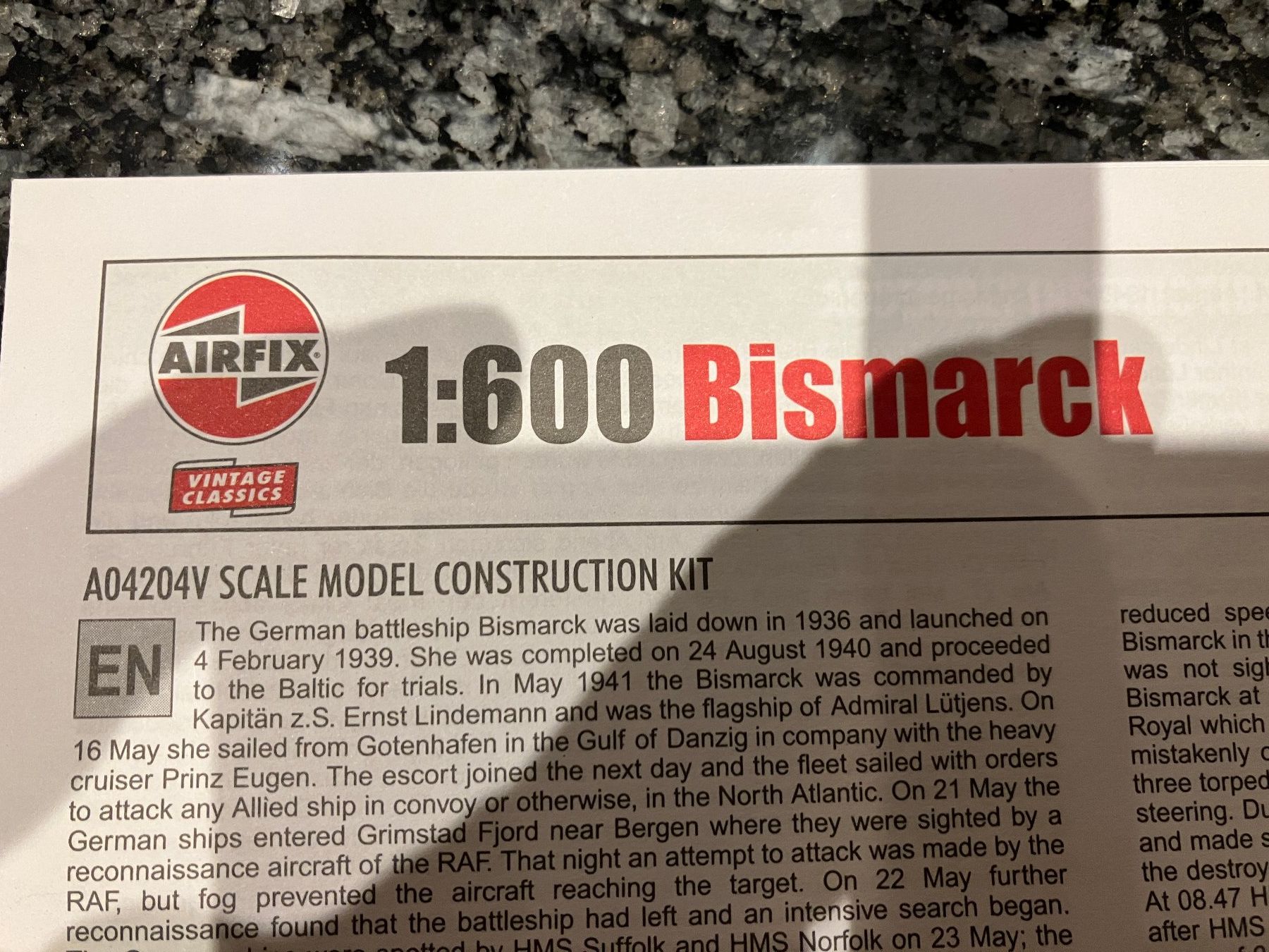 Airfix Modellbausätze & Standmodelle: Bismarck, Airfix Classic Kit – Neu (gemäss Beschreibung) aus Riedholz von mastercom 4