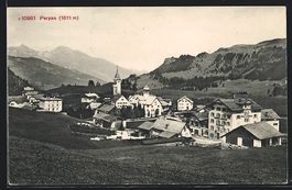 AK Parpan, Ortsansicht mit Kirche