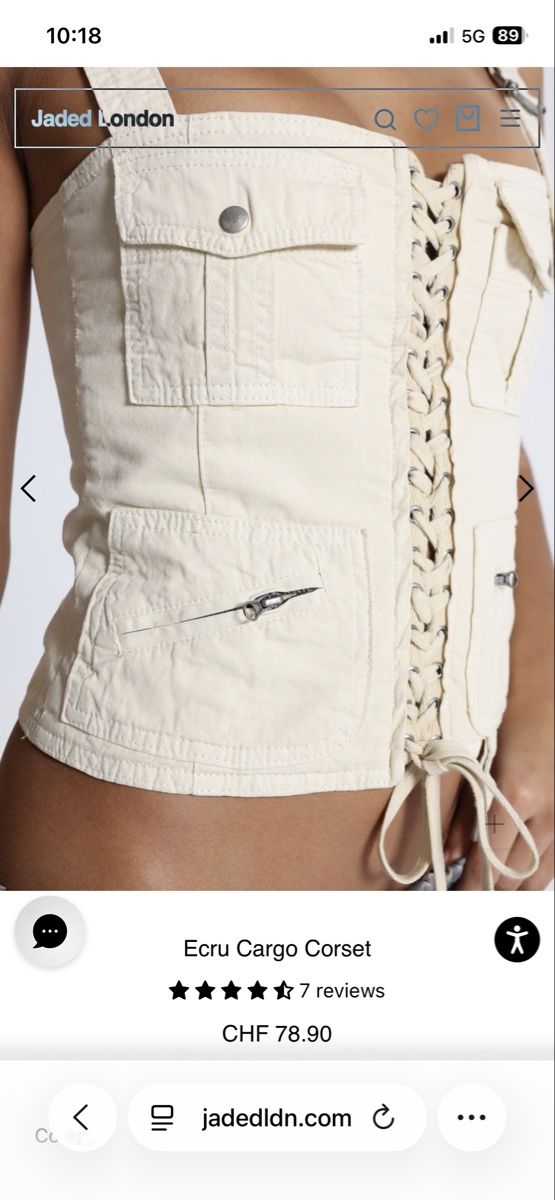 Top: Jaded London Cargo Corset – Nuovo e nell'imballaggio originale da Zürich venduto da luc_2yzg 5
