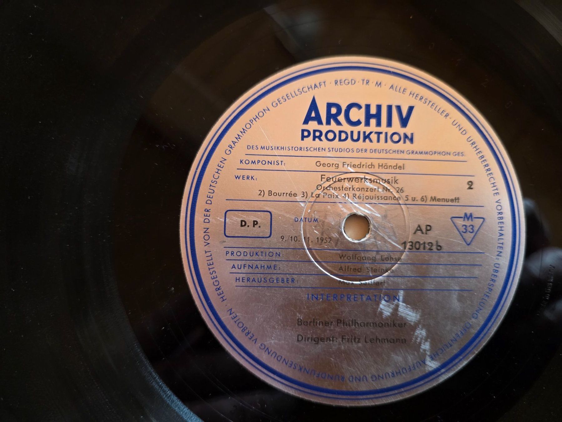 Dischi in vinile: LP: Schellack: Feuerwerksmusik G.F. Händel – Usato da Walterswil BE venduto da Lonitti 2