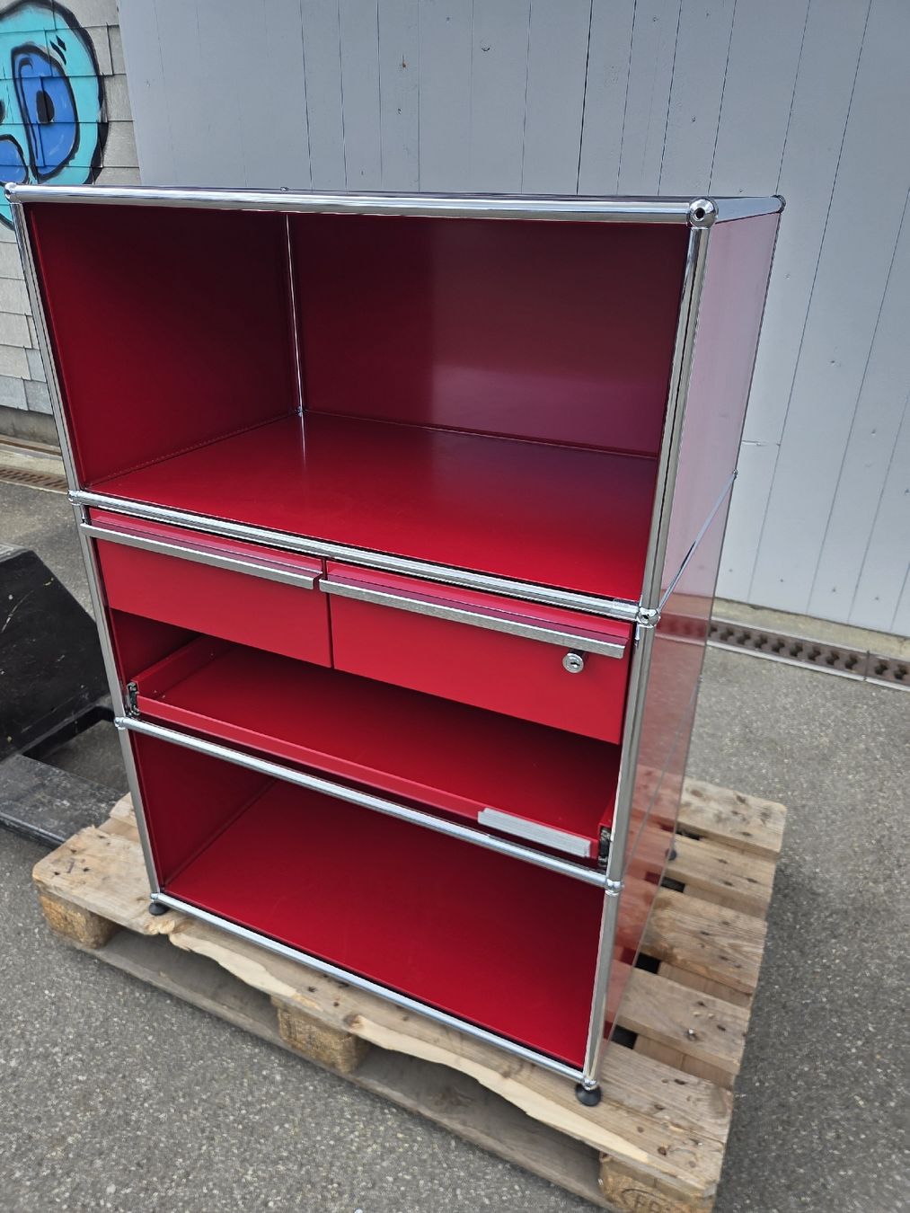 Scaffali: USM Haller Regal in Rot – Usato da Enggistein venduto da Lehmannnn 5
