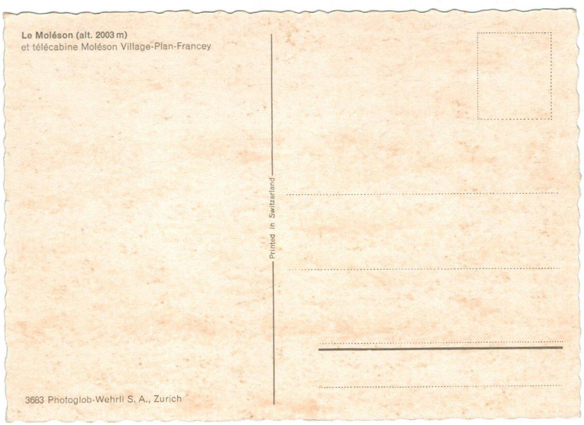 Cartoline postali: AK Télécabine Moléson – Usato da Zürich venduto da Tolima194 1