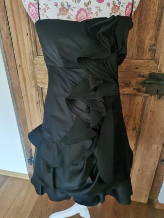 Karen Millen schwarzes Cocktailkleid aus Seide Gr 40