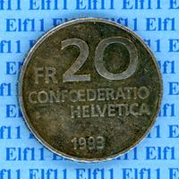 CHF__20.00 1993 Paracelsus vz-unz 20 Franken