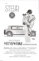Vintage Reklame Steyr Fahrzeuge Autos, Mode, 1929