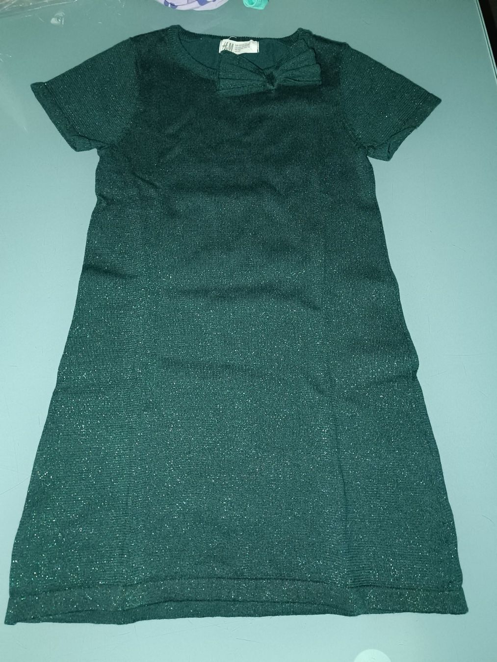 H&M Vestiti & Gonne: Neues glitzerndes Strickkleid 122/128 – Usato da Wohlen AG venduto da Fabe3 1