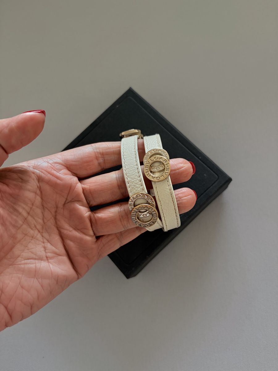 Bulgari Bracciali & Braccialetti: Bracelet cuir blanc Bulgari – Usato da Neuchâtel venduto da maxmar01 2