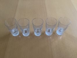 4 Weissweingläser aus Kristallglas