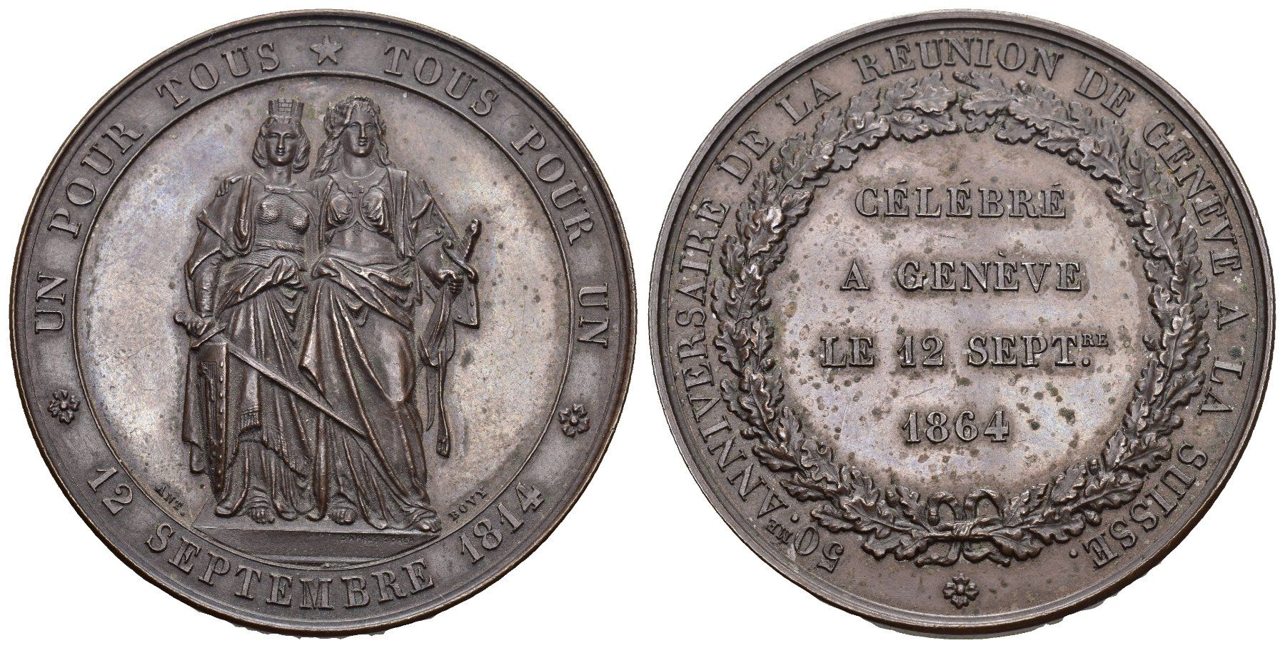 Médailles: Genf 1864 – D'occasion à Bern par numismatictops