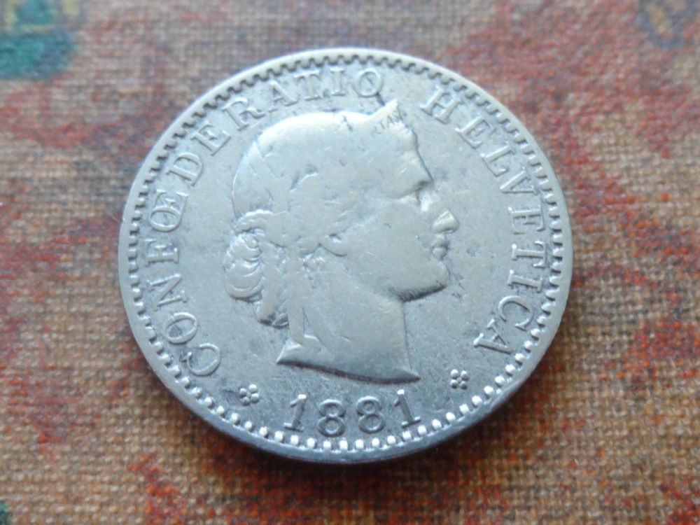 Tutti le monete: 20 Rp. 1881  (B) – Usato da Romanel-sur-Lausanne venduto da Swift13