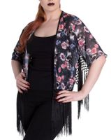 SPIN DOCTOR 🩷🖤  skull & roses kimono bluse  Grösse M