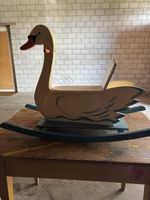 Wisa Gloria Schaukelschwan Holz Vintage Original
