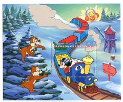 Block Walt Disney. Micky Maus, Chip an’ Dale. Grenada