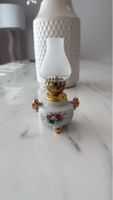 Mini Lampe à pétrole Porcelaine Vintage Öllampe 60s