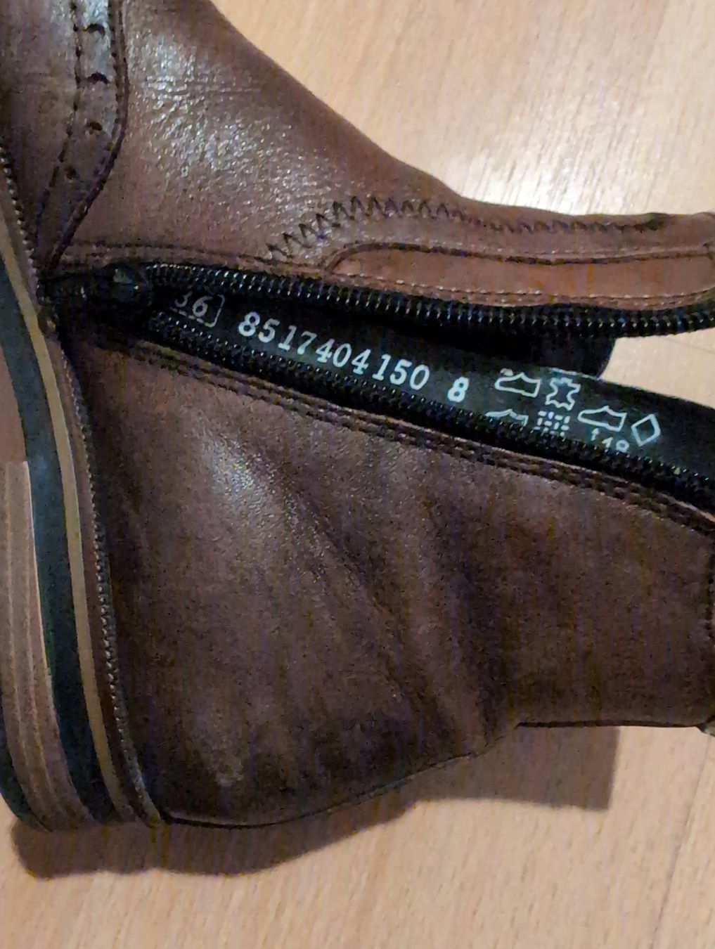 Damenschuhe: Remonte Brown thick Leather Ankle Boots - Size 36 - Fall Sty – Gebraucht aus Glis von liv_m7w8 9