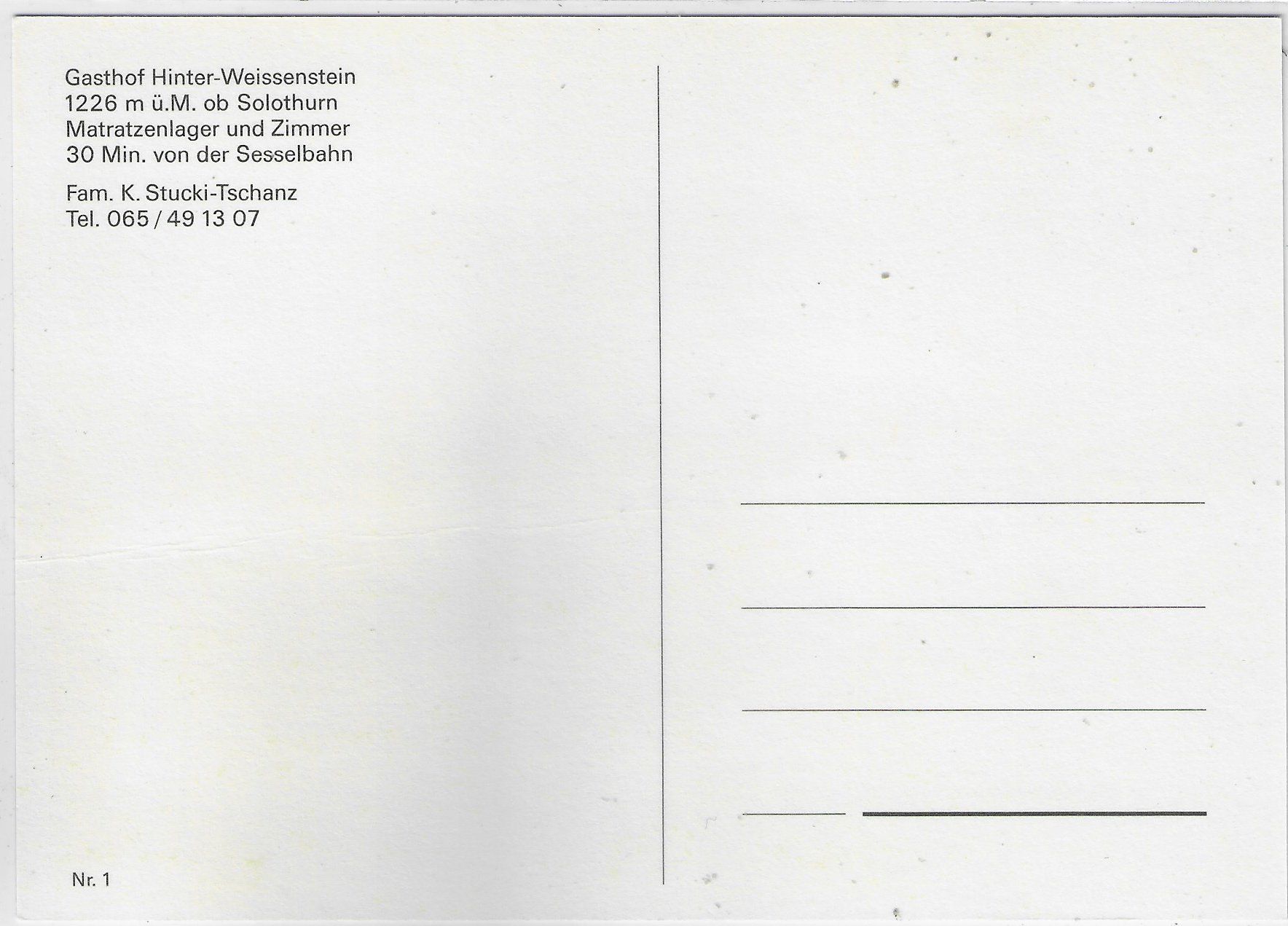 Cartoline postali: Gasthof Hinter-Weissenstein – Usato da Ettingen venduto da Kartenplanet 1