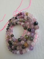Turmalin rosa farbig facettiert ca. 3mm. Strang