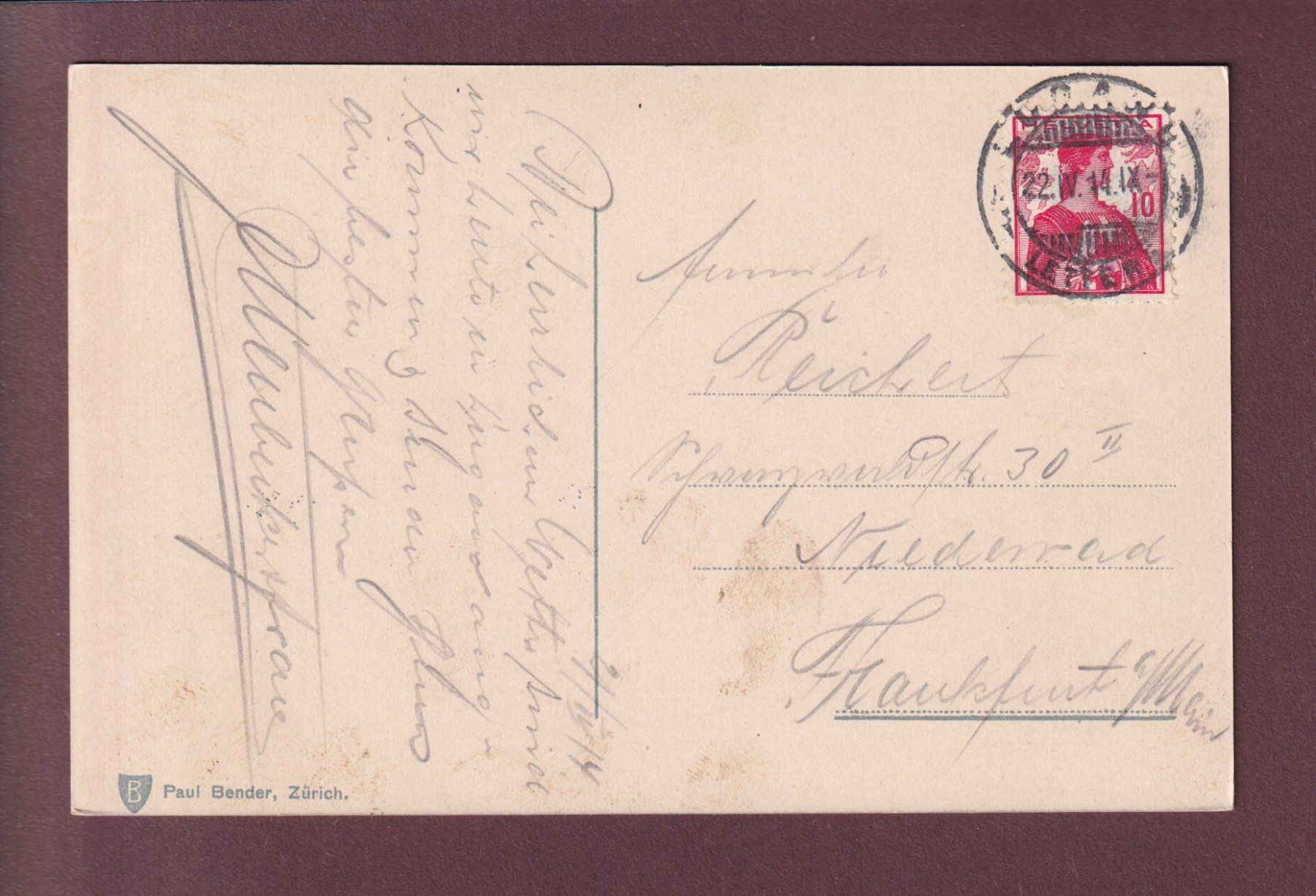 Cartoline postali: ORIA verso Albogasio - 1914 – Usato da Pully venduto da nicecards 1