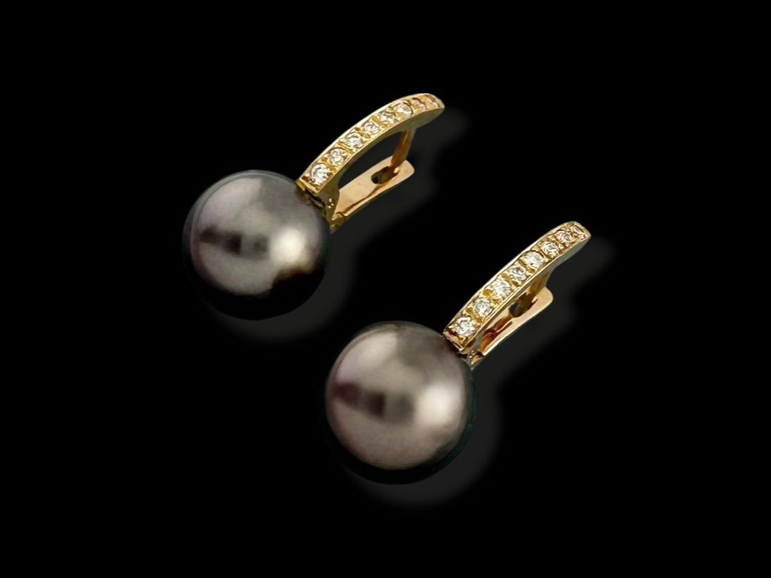 Christ Ohrringe & -stecker: CHRIST, Tahitiperlen - Diamant - Ohrringe – Gebraucht aus Zuzwil SG von artimmo 4