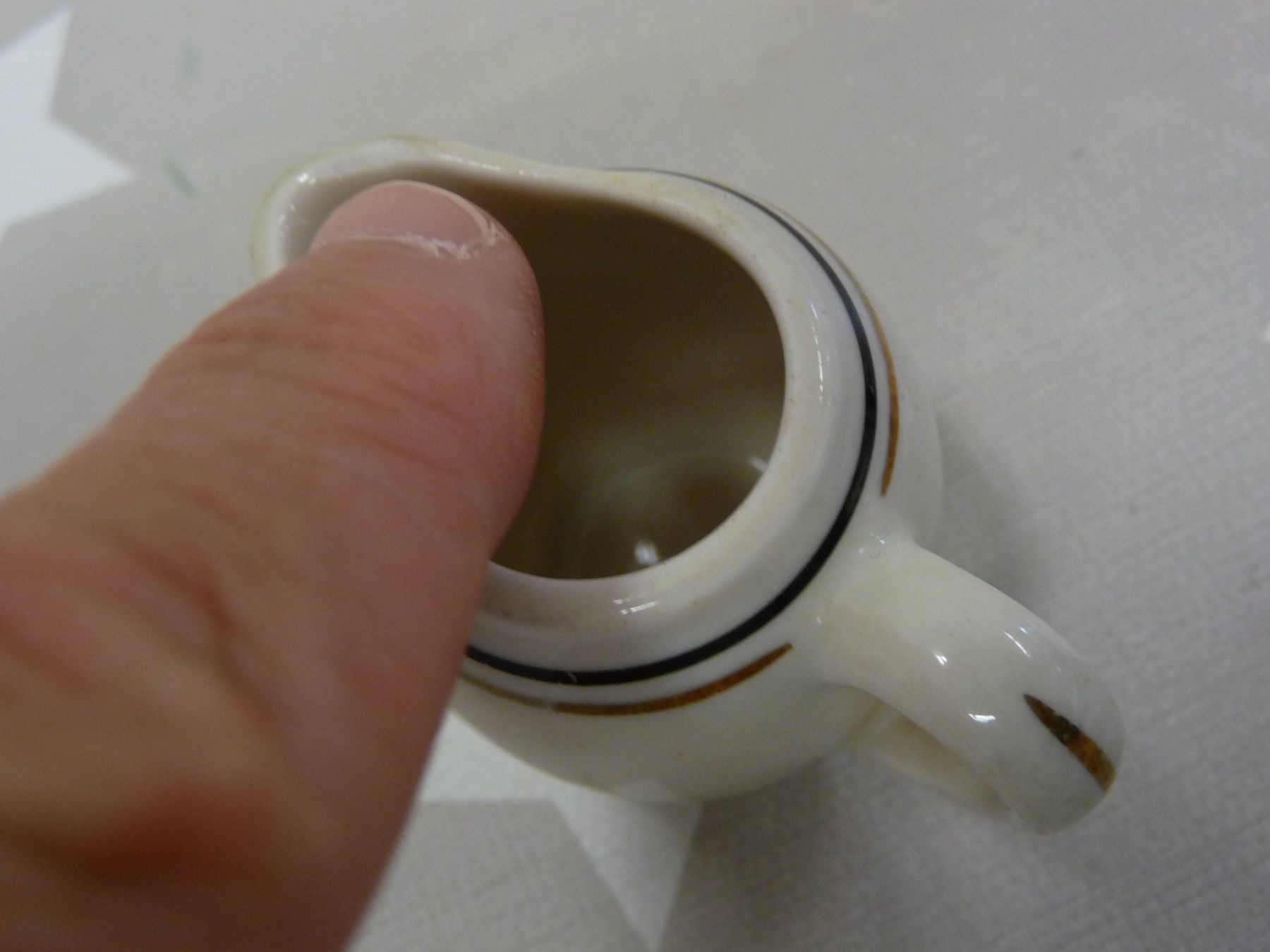 Caraffe: 2 Mini Rahmkrug Rahmkrüge Langenthal 65 + 66 – Usato da Rafz venduto da Powacaddy 2