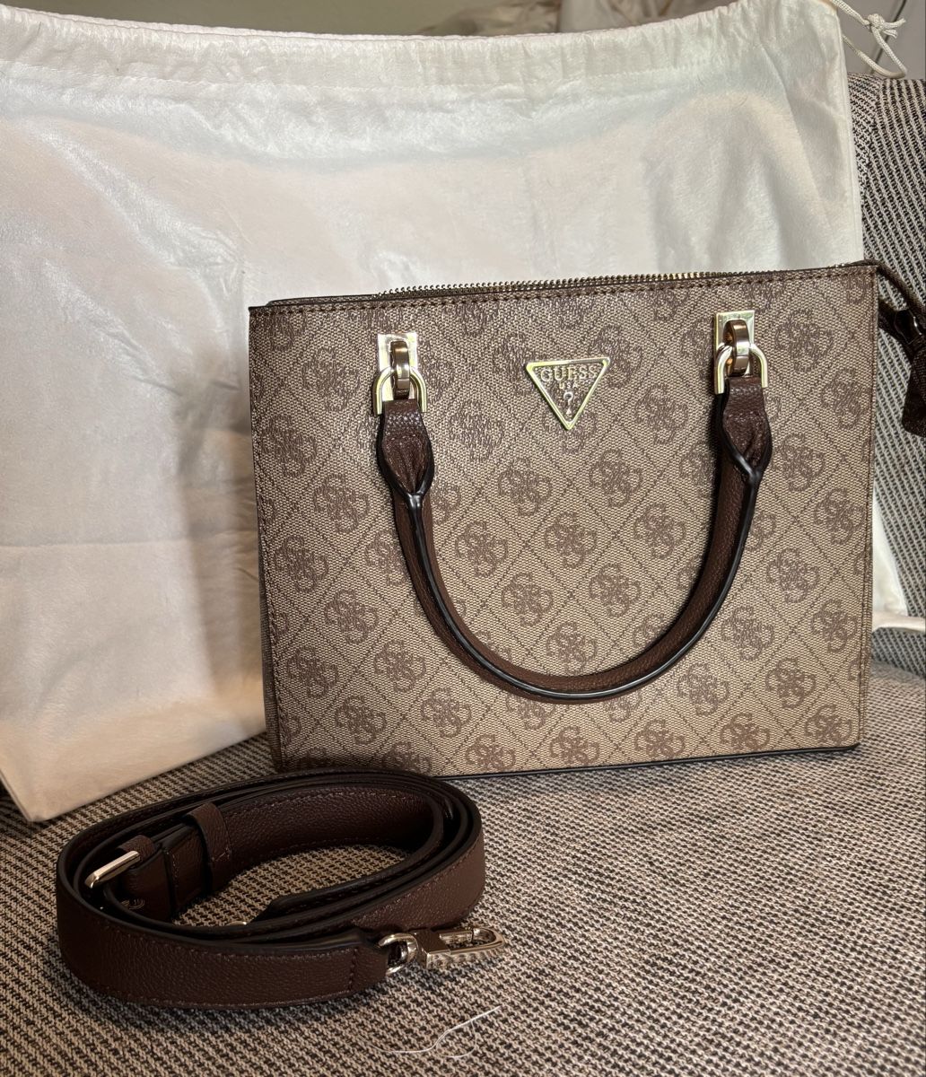 Guess Taschen für Damen: Guess Brown Patterned Handbag – Gebraucht aus Zürich von fra_f66n