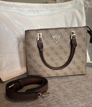 Guess Brown Patterned Handbag